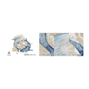 Fotótapéta Minta Premium Canvas - Barátság vagy szerelem? - Delfinek, Absztrakció, Darab - 100x30 cm