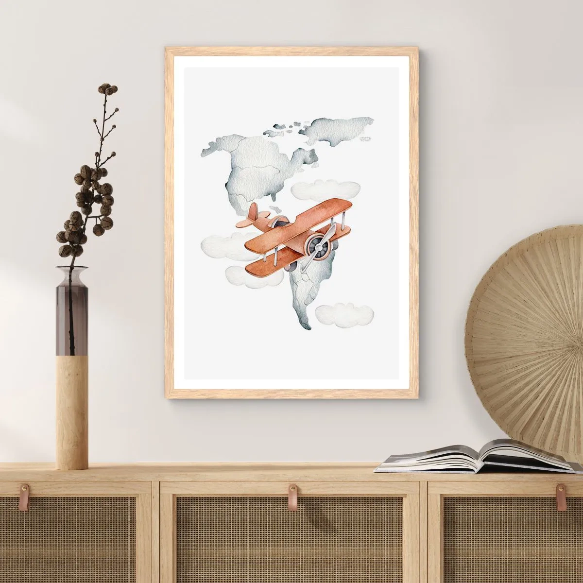 Poszter világos tölgy keretben - Úttörő szellemben - 40x50 cm