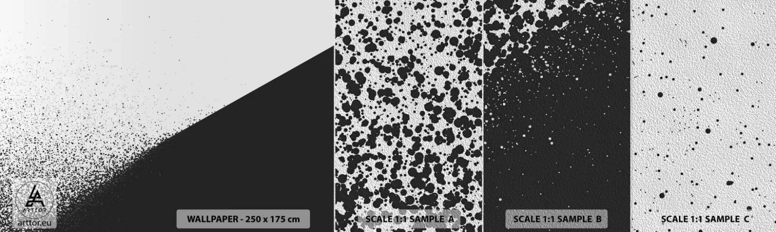 Fotótapéta Minta Premium Sand - Egyre gyorsabban, egyre többet - Absztrakció, Grafika, Fekete és fehér - 100x30 cm