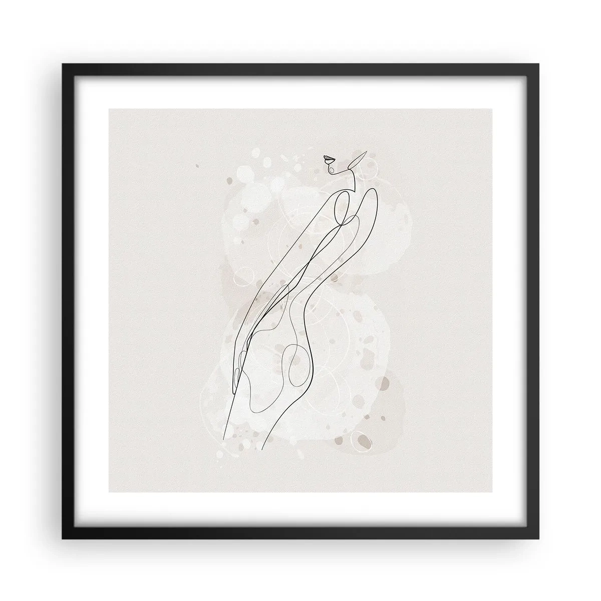 Poszter fehér keretben - Eltévedni nézésben - 50x50 cm