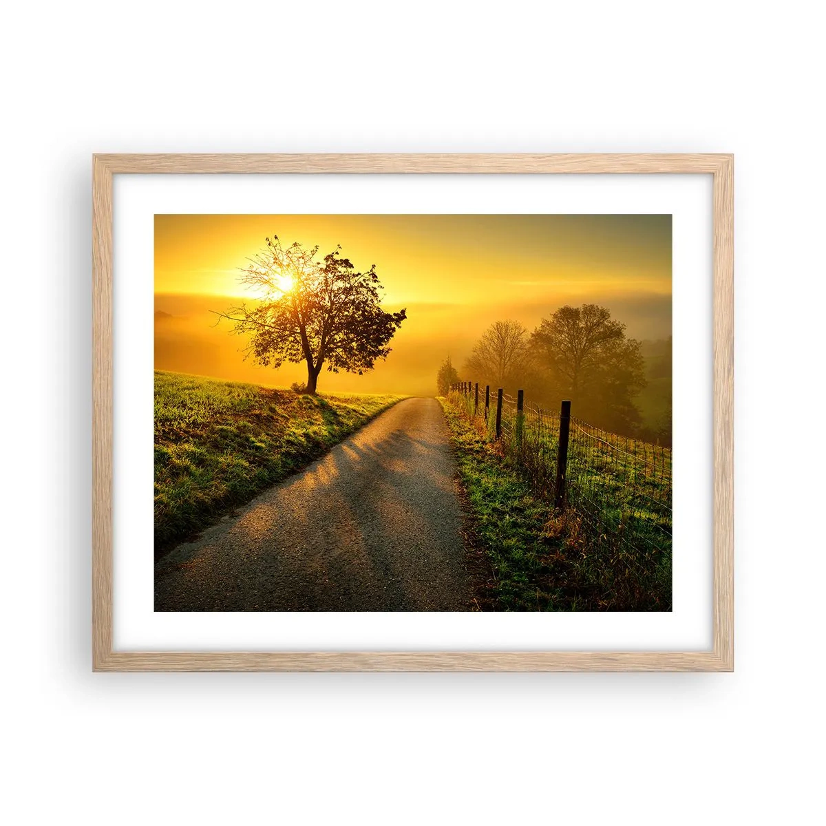 Poszter világos tölgy keretben - Mézes délután - 50x40 cm