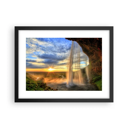 Poszter fehér keretben - Cseppfátyol mögötti világ - 40x30 cm