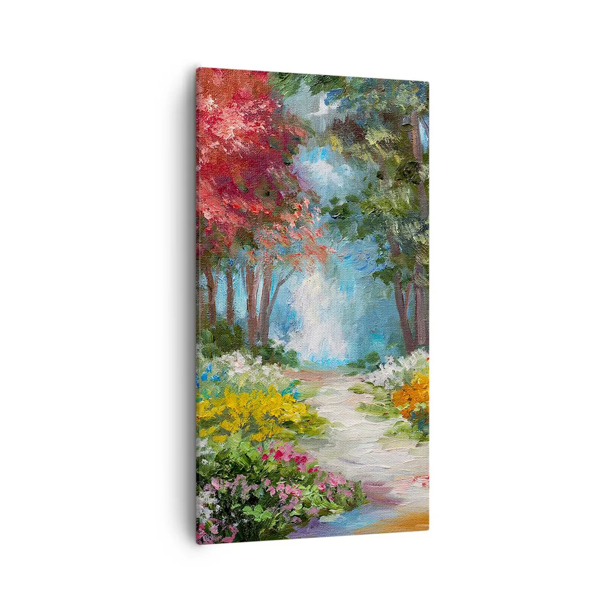 Vászonkép - Erdei kert, virágos erdő - 55x100 cm
