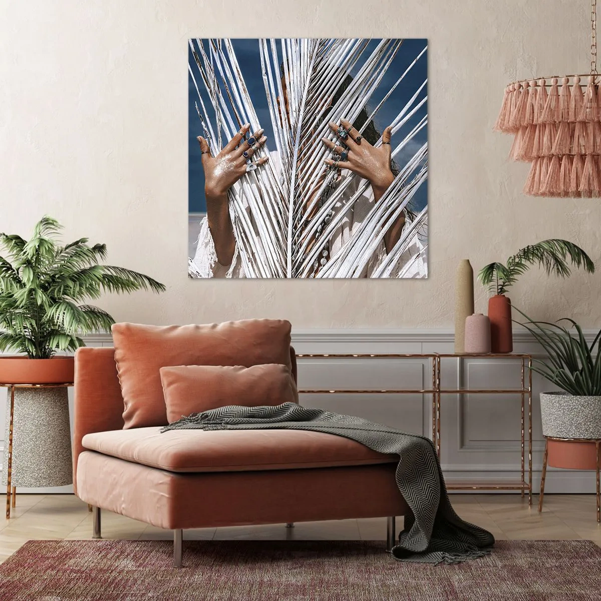 Vászonkép - Sámán asszonya? - 70x70 cm