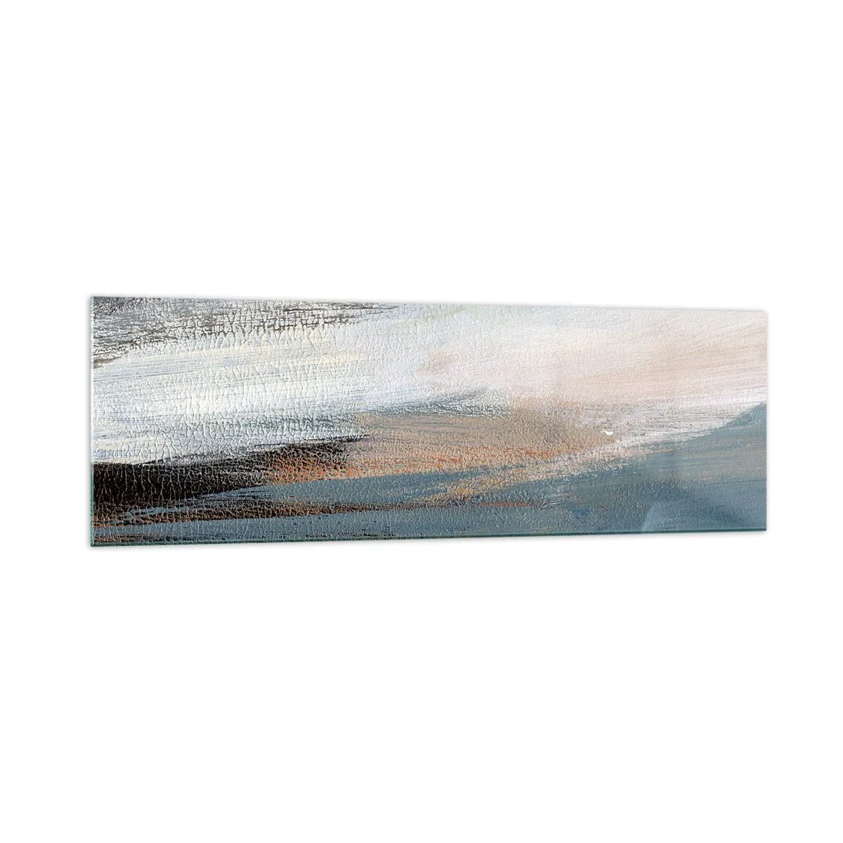 Üveg kép - Absztrakció: északi táj - 160x50 cm