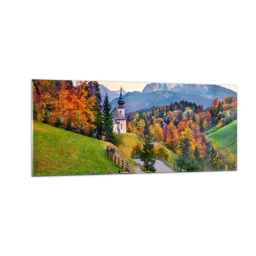 Üveg kép - Tájképszerű festmény - 100x40 cm