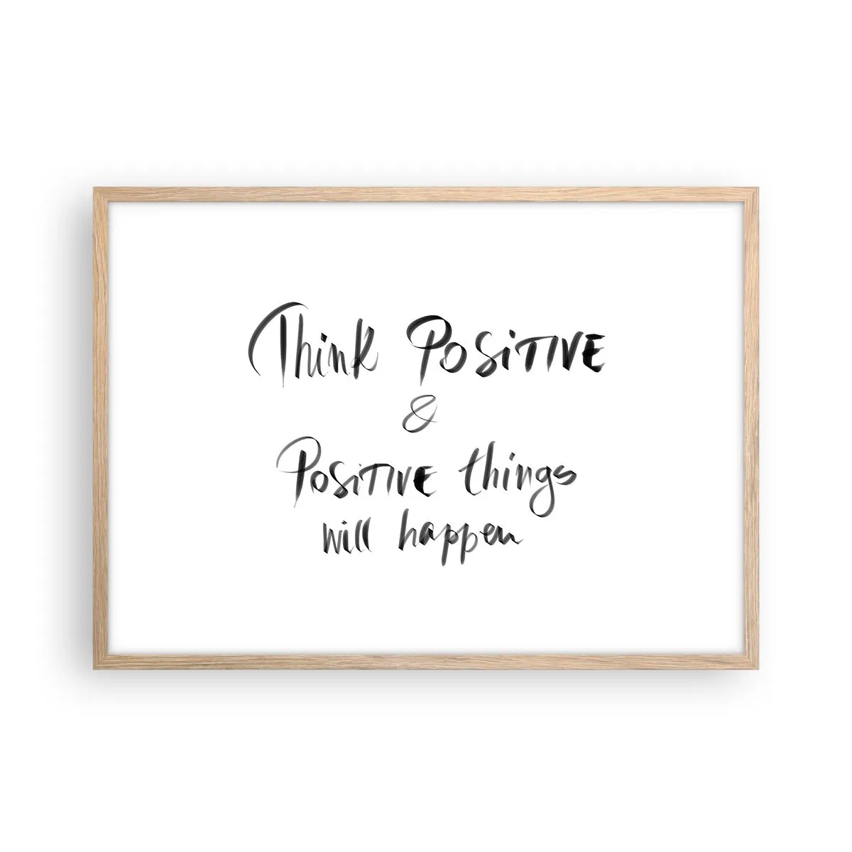 Poszter világos tölgy keretben - Hogyan élj? - 70x50 cm