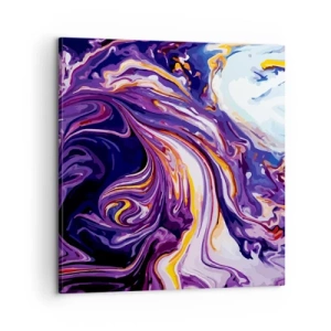 Vászonkép - A tér behajtása lila színben - 60x60 cm