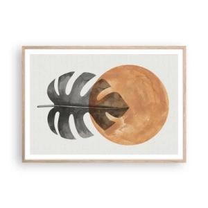 Poszter világos tölgy keretben - Mindig a nap - 100x70 cm