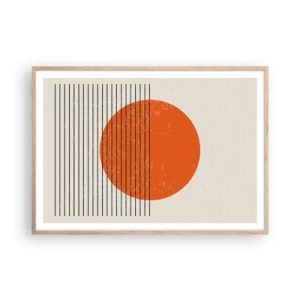 Poszter világos tölgy keretben - Mindig a nap - 100x70 cm