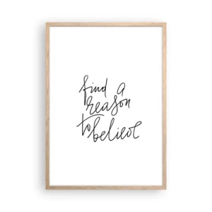 Poszter világos tölgy keretben - Ez lehetséges - 50x70 cm