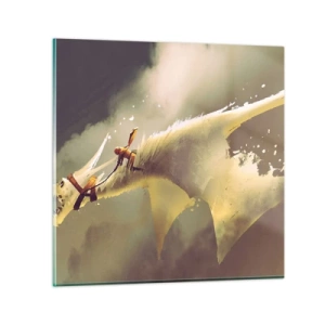 Üveg kép - Segítségre a világnak - 40x40 cm