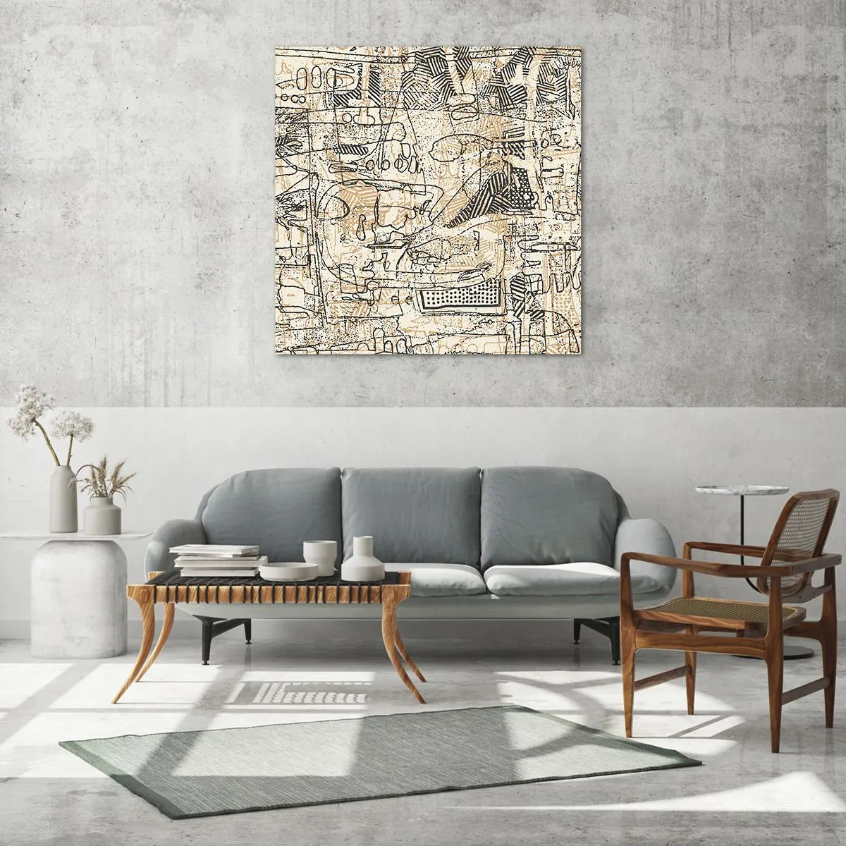 Üveg kép - Dekódolásra vár - 70x70 cm