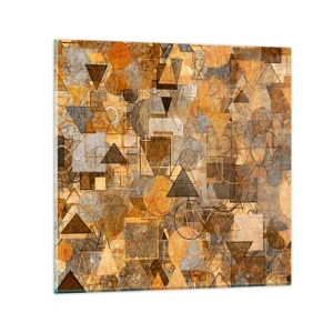 Üveg kép - Formában a világ - 60x60 cm