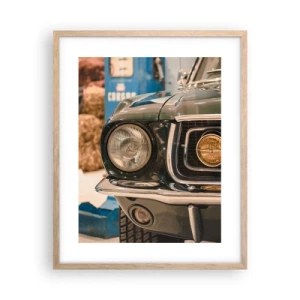 Poszter világos tölgy keretben - Találkozás a legendával - 40x50 cm