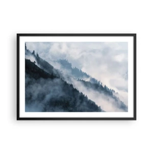 Poszter fehér keretben - A hegyek misztikája - 70x50 cm