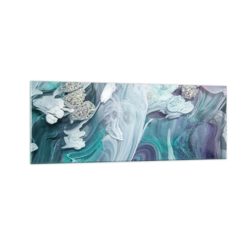 Üveg kép - Kék áramlatok - 140x50 cm