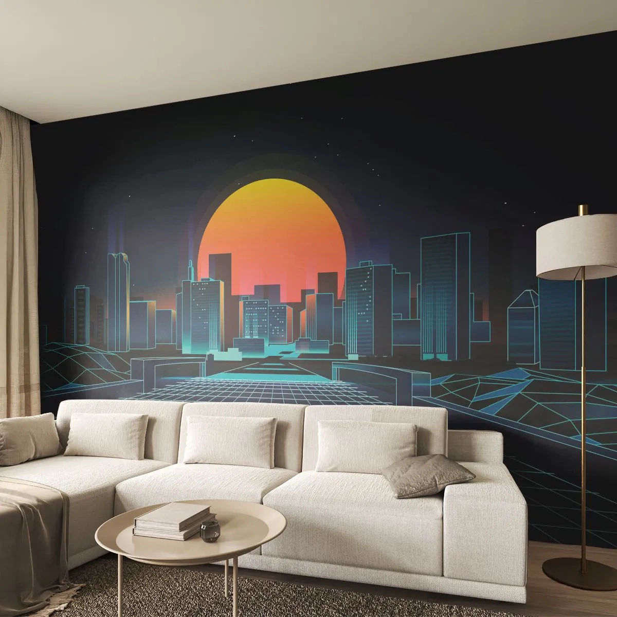 Fotótapéta Premium Canvas - Még mindig a valóságba akarsz menni? - Absztrakció, Város, Nap - 200x140 cm