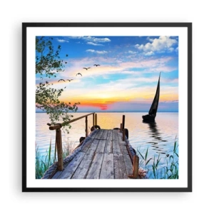 Poszter fehér keretben - Kellemes este - 60x60 cm