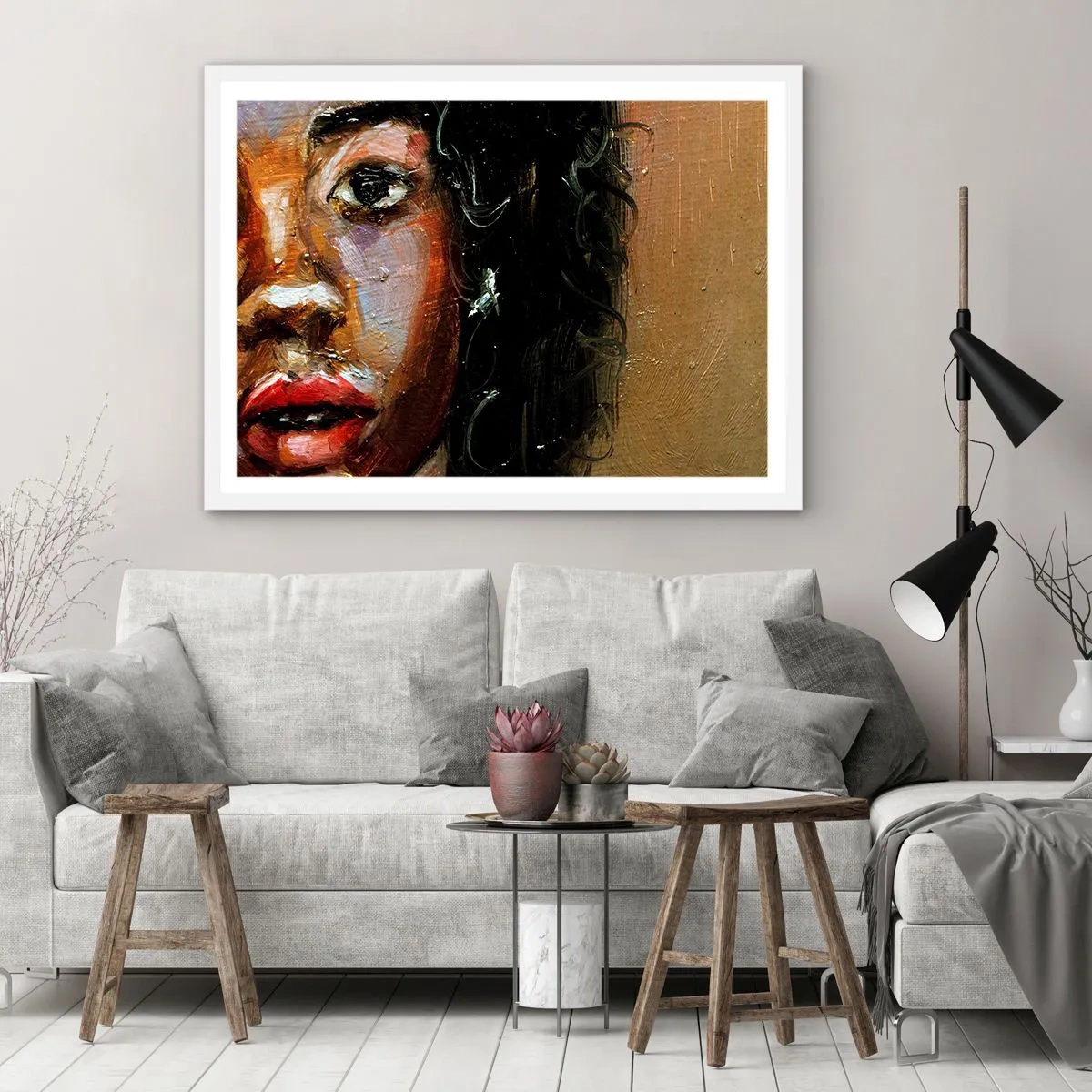 Poszter fekete keretben - Fekete és fény - 50x40 cm