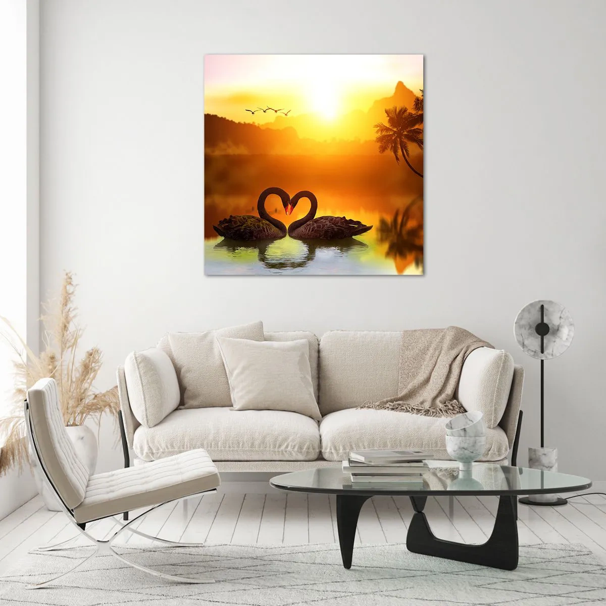 Üveg kép - Minden párban - 70x70 cm