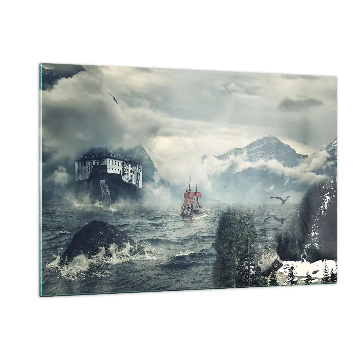 Üveg kép - Varázslatos vizeken - 120x80 cm