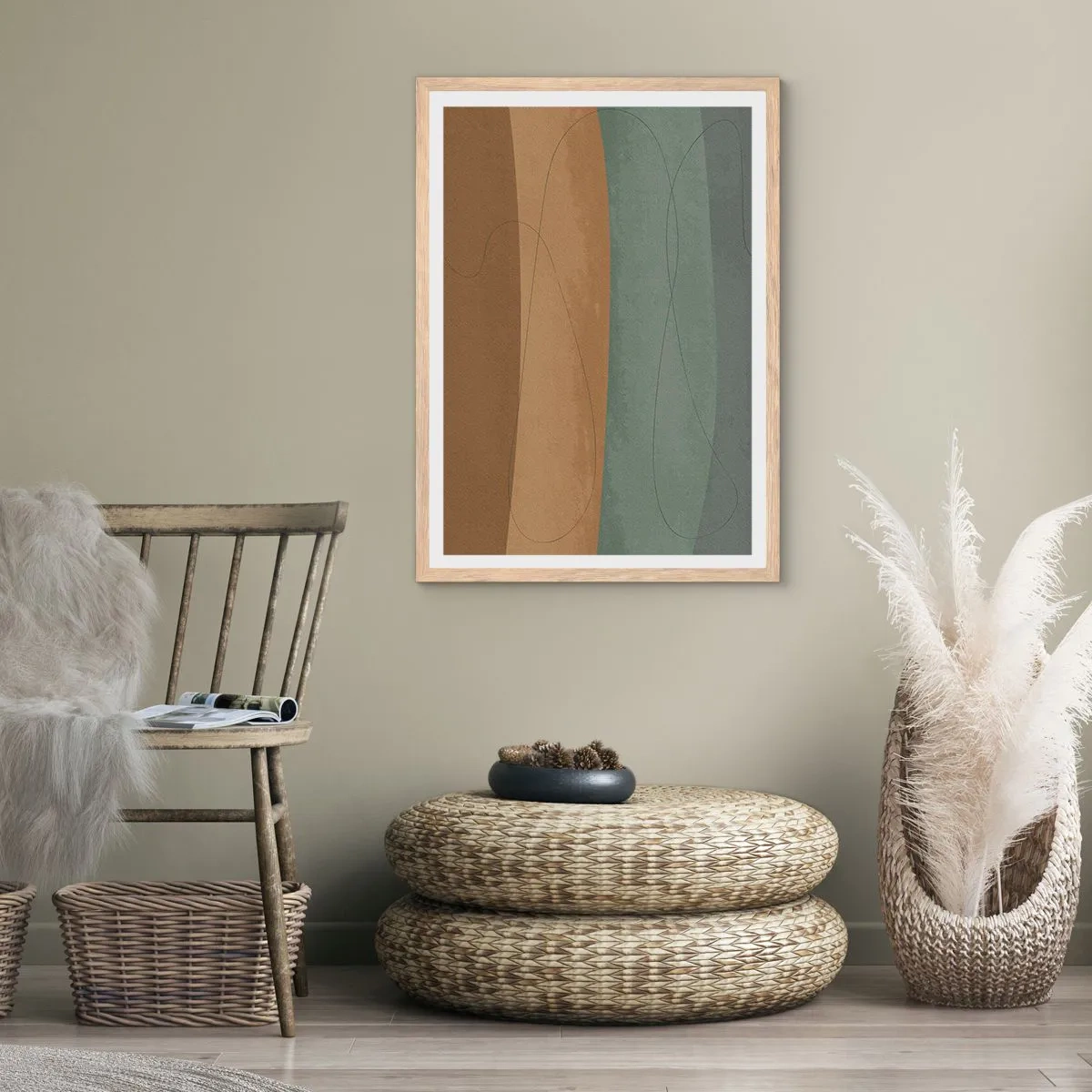 Poszter világos tölgy keretben - Vízszintes kompozíció - 61x91 cm