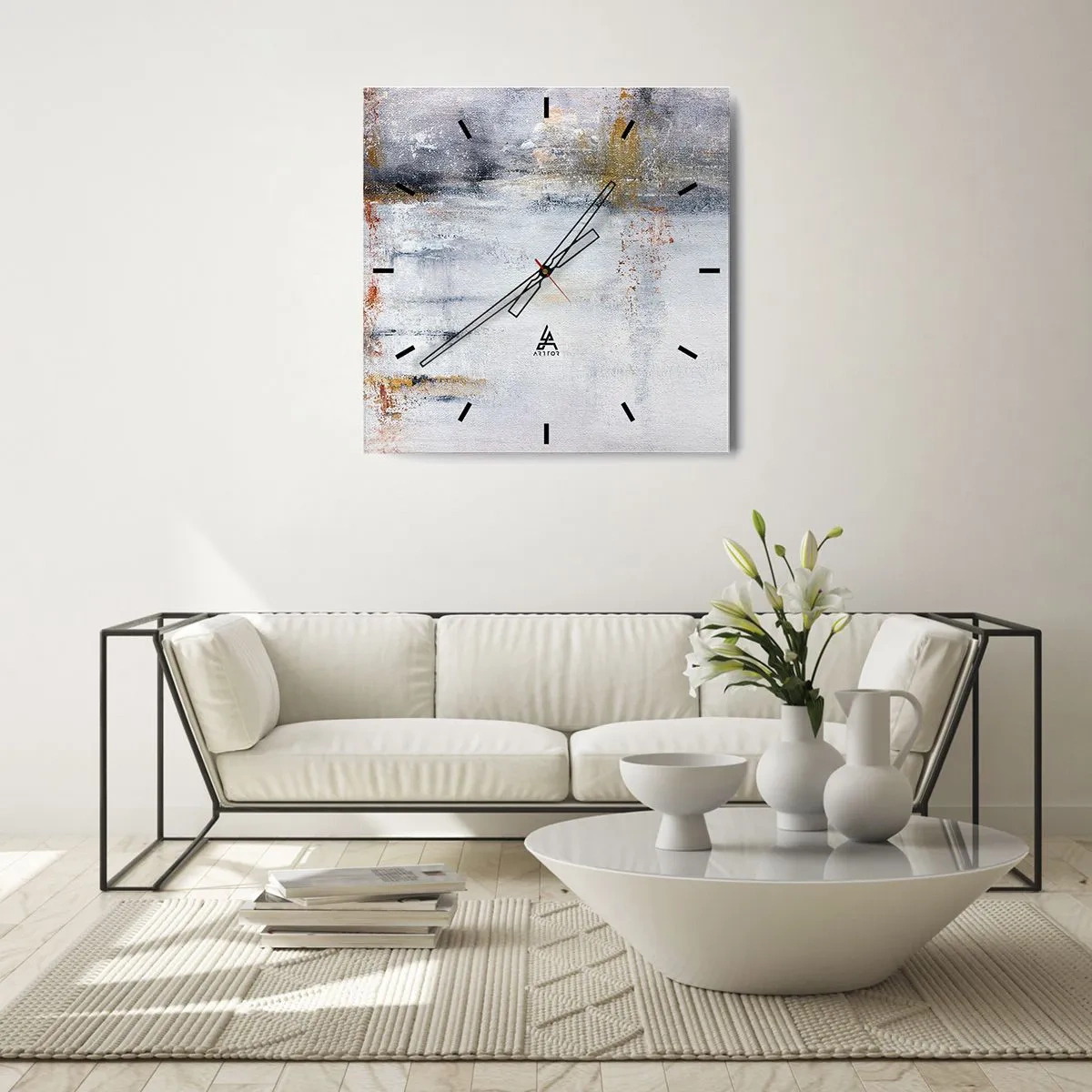 Falióra, Óra - A légfüggöny mögött - 40x40 cm