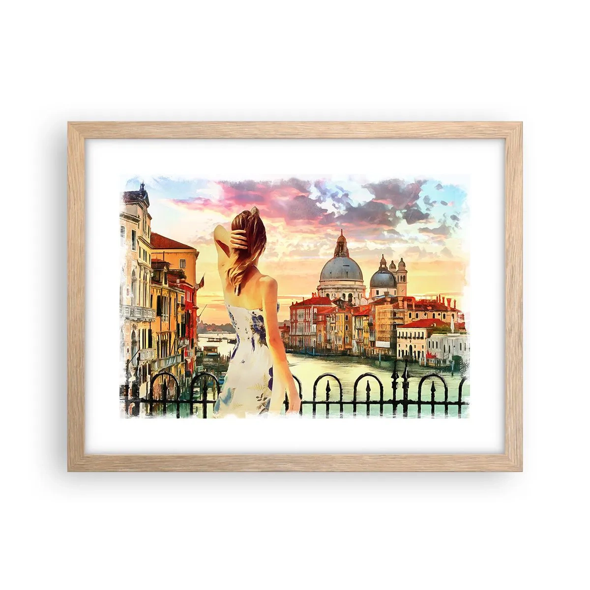 Poszter világos tölgy keretben - Ha kaland akkor csak a … - 40x30 cm