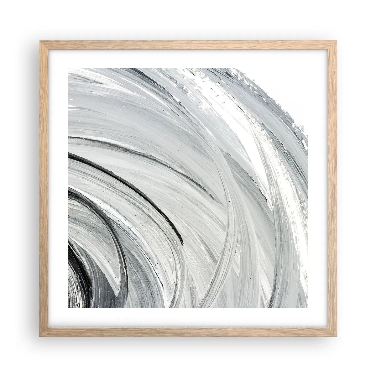 Poszter világos tölgy keretben - Orbitális kompozíció - 50x50 cm