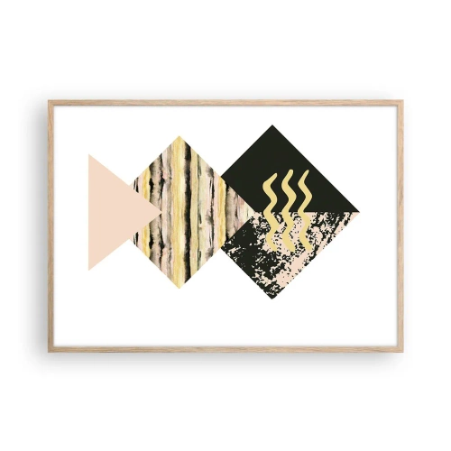 Poszter világos tölgy keretben - Nem olyan egyszerű - 100x70 cm