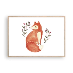 Poszter világos tölgy keretben - Kis vörös hajú - 100x70 cm