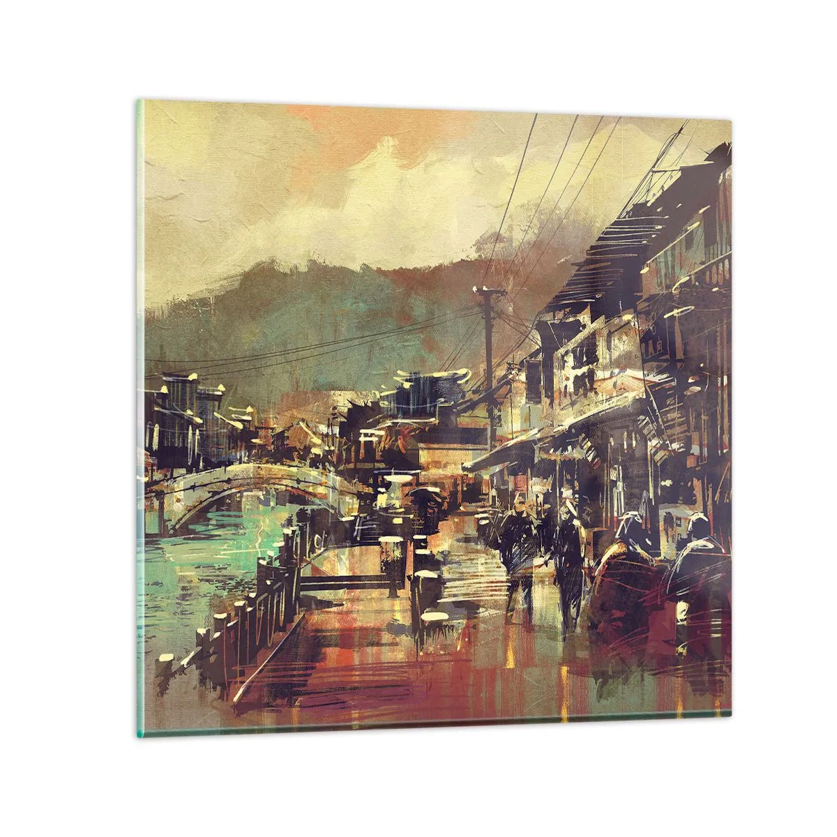 Üveg kép - Az élet, mint a szürke gazdagság - 40x40 cm