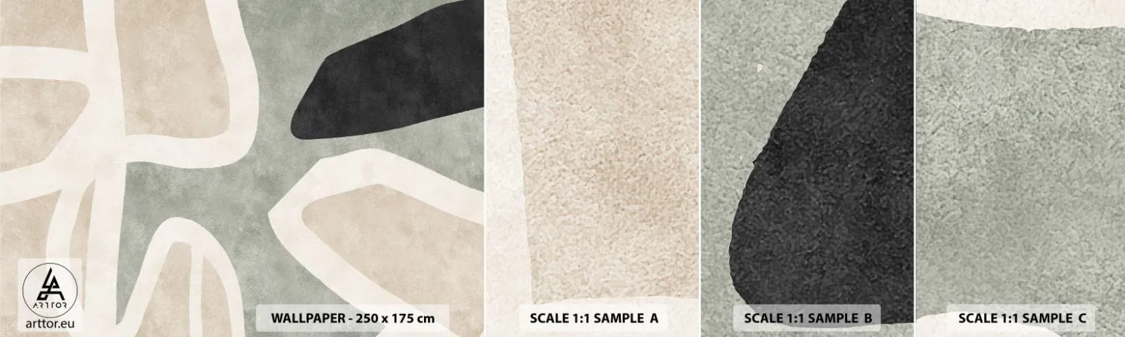 Fotótapéta Minta Standard Eco - Kompozíció fekete témával - Absztrakció, Minimalizmus, Modern művészet - 100x30 cm