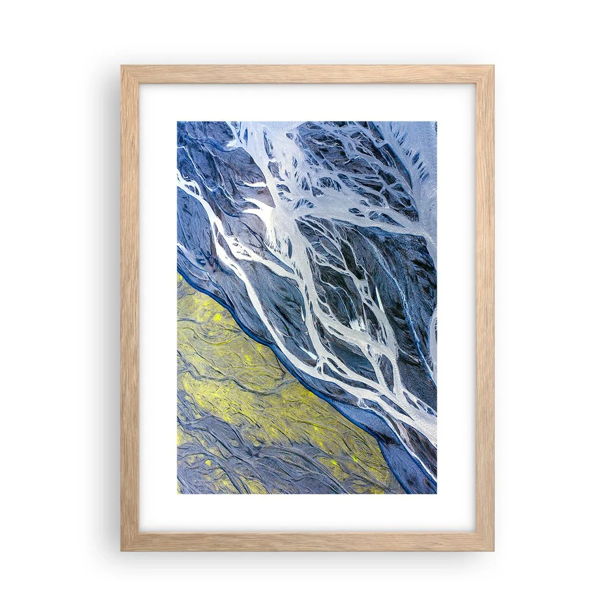 Poszter világos tölgy keretben - A természet barlangrajzai - 30x40 cm