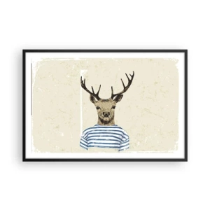 Poszter fehér keretben - Mert szeretem a csíkos pólókat! - 91x61 cm