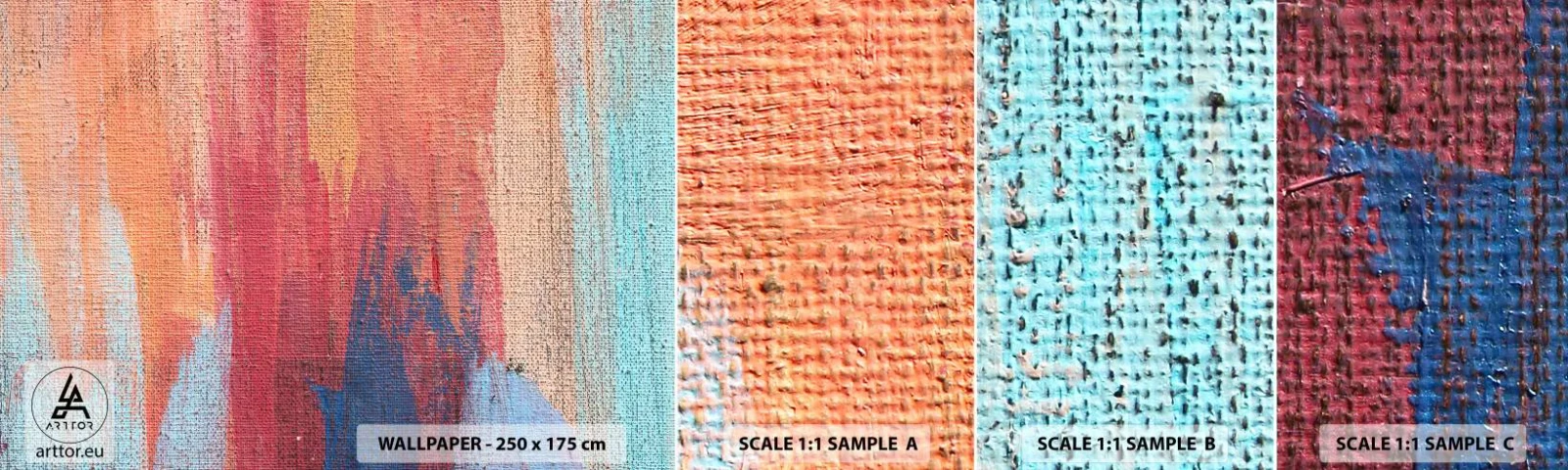 Fotótapéta Minta Standard Eco - Szivárványon kiúszva - Absztrakció, Darab, Festmény - 100x30 cm