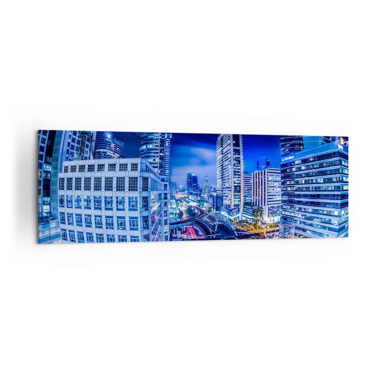 Vászonkép - Az éjszakai város ritmusai - 160x50 cm
