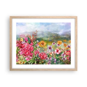 Poszter világos tölgy keretben - A kert, amelyik megőrült - 50x40 cm