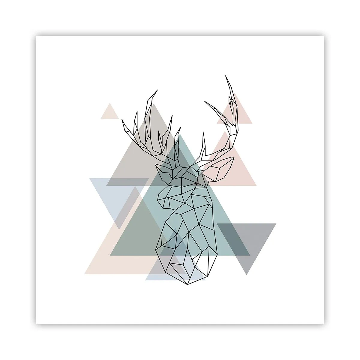 Poszter - Egy geometrikus erdőben - 40x40 cm