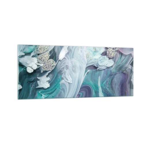 Üveg kép - Kék áramlatok - 100x40 cm