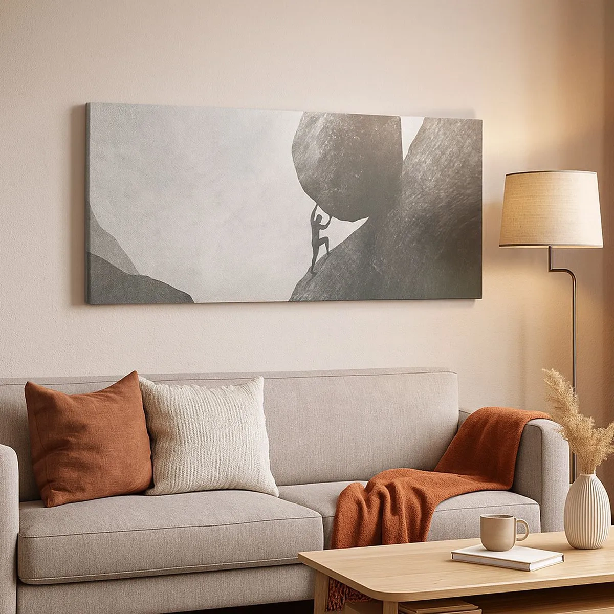 Vászonkép - Hiszek minden remény ellenére  - 100x40 cm