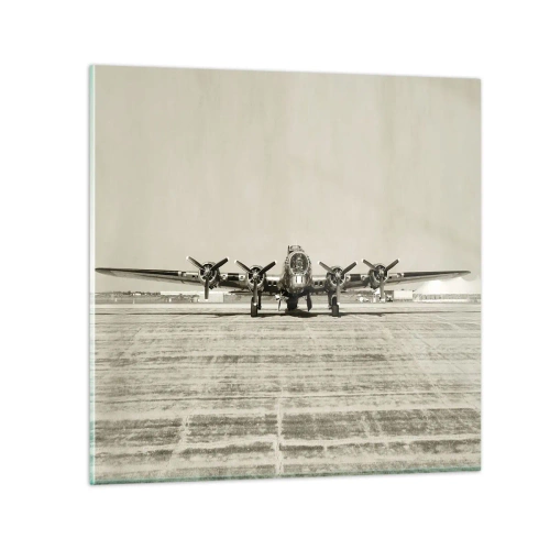 Üveg kép - Mint mindig készen - 30x30 cm