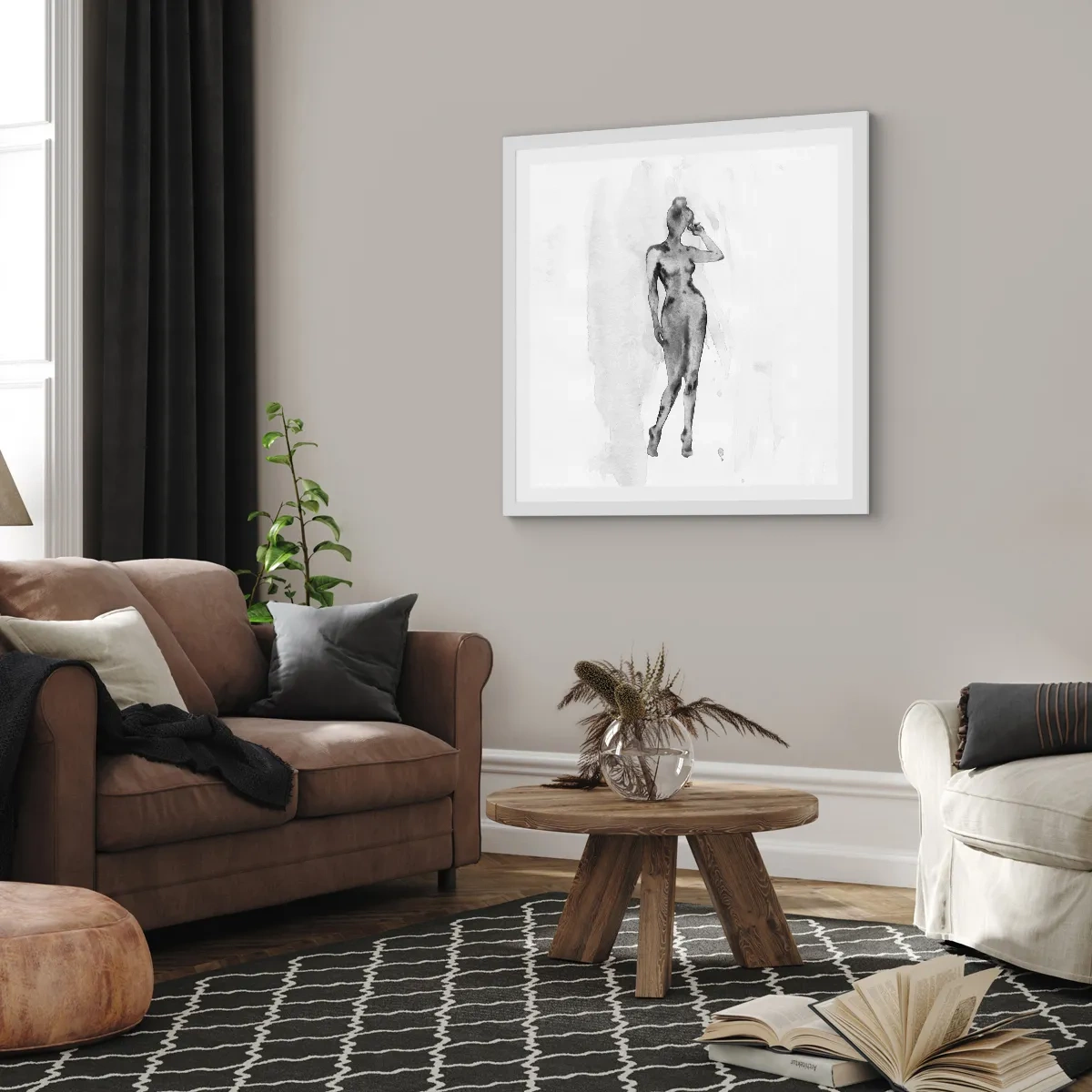 Poszter fekete keretben - A nőiesség ideáljának nyomában - 60x60 cm