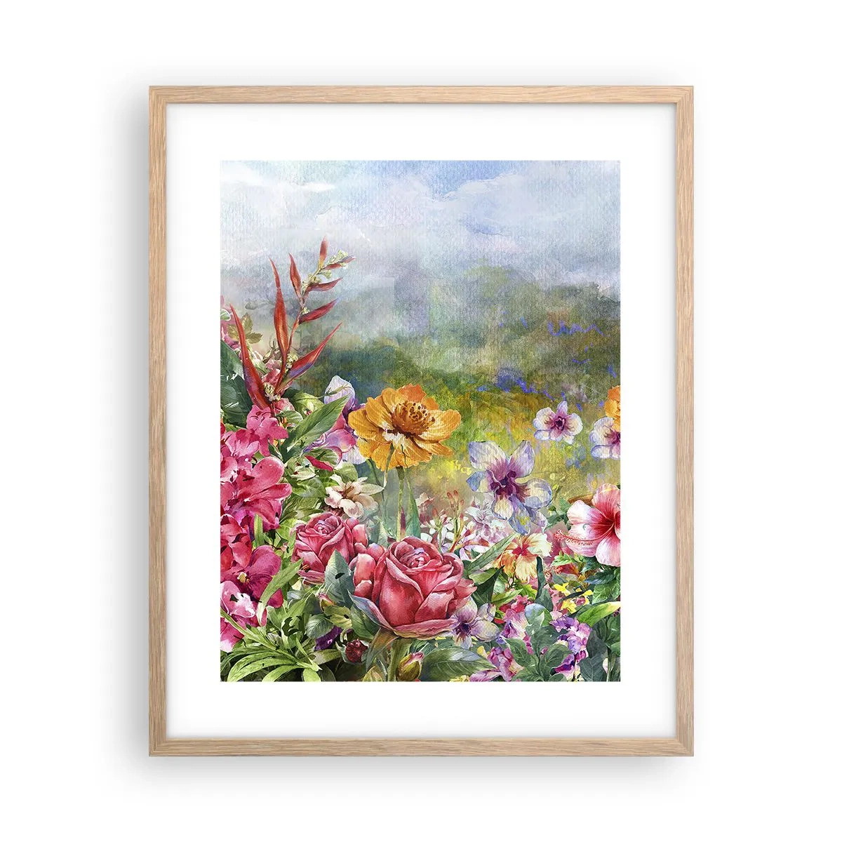 Poszter világos tölgy keretben - A kert, amelyik megőrült - 40x50 cm