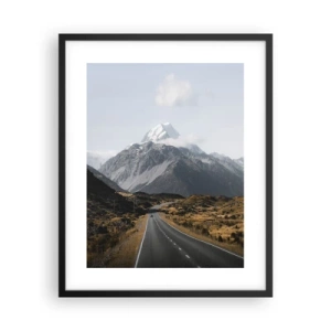 Poszter fehér keretben - Út a hegyek szívébe - 40x50 cm