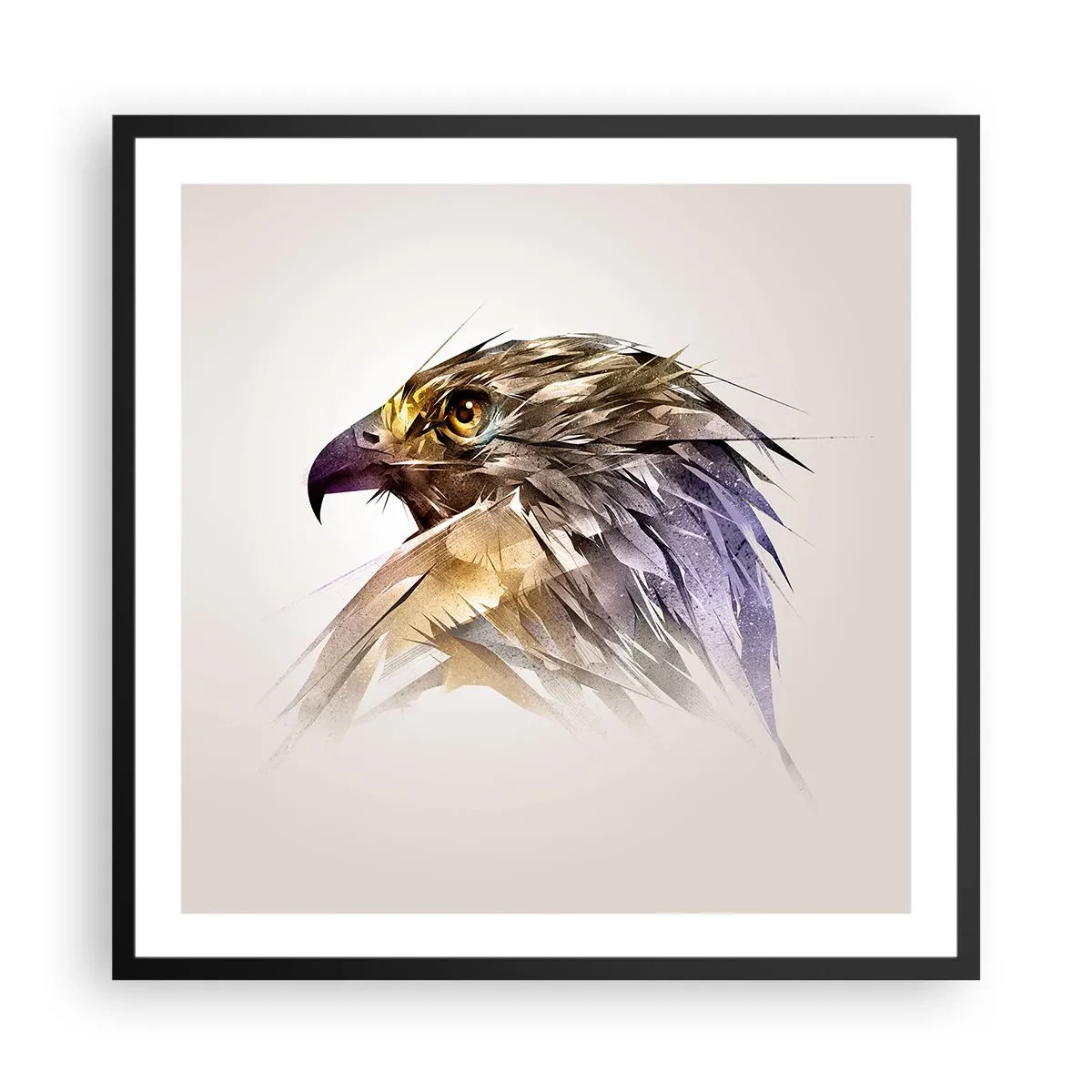 Poszter fehér keretben - Egy harcos portréja - 60x60 cm