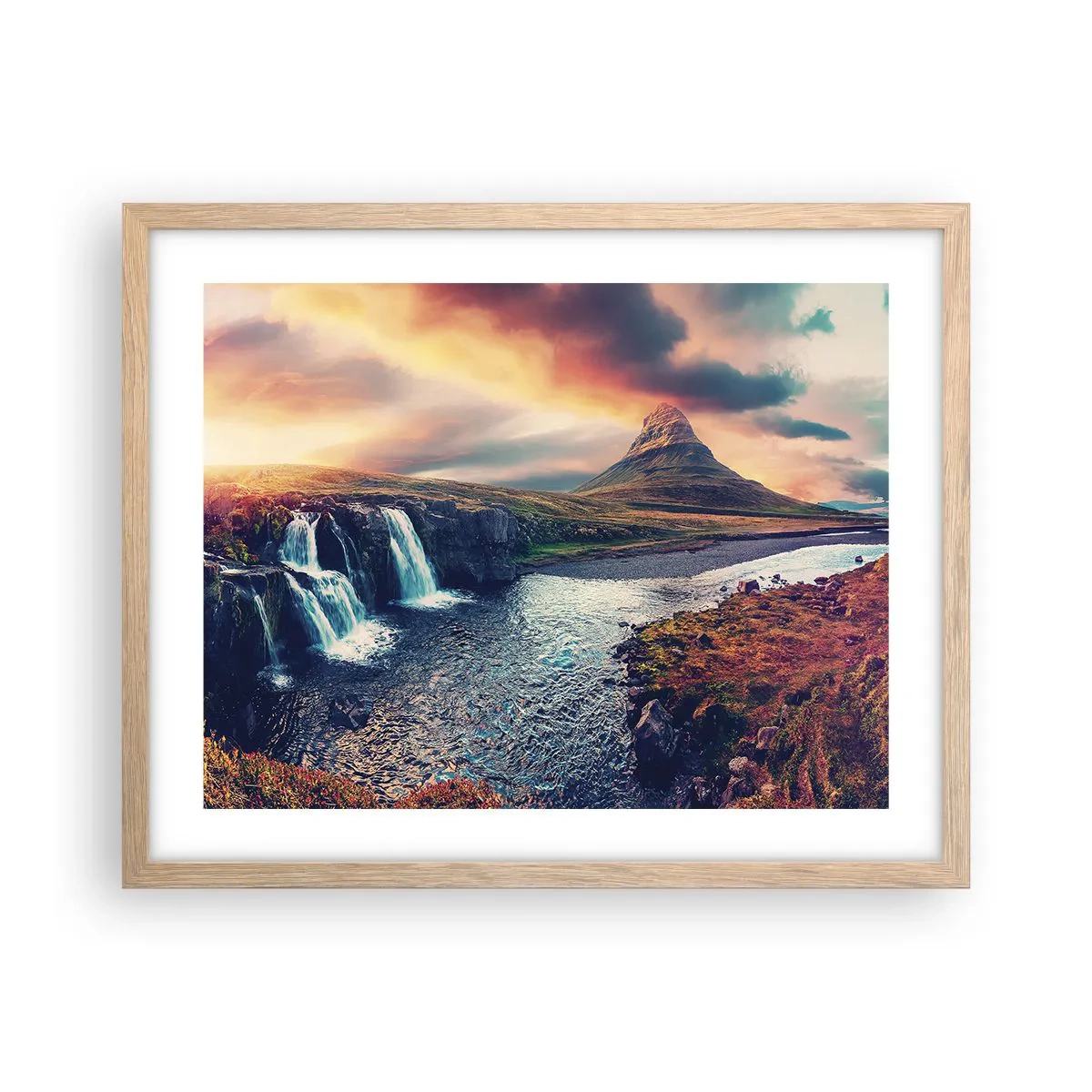 Poszter világos tölgy keretben - A természet fenségében - 50x40 cm