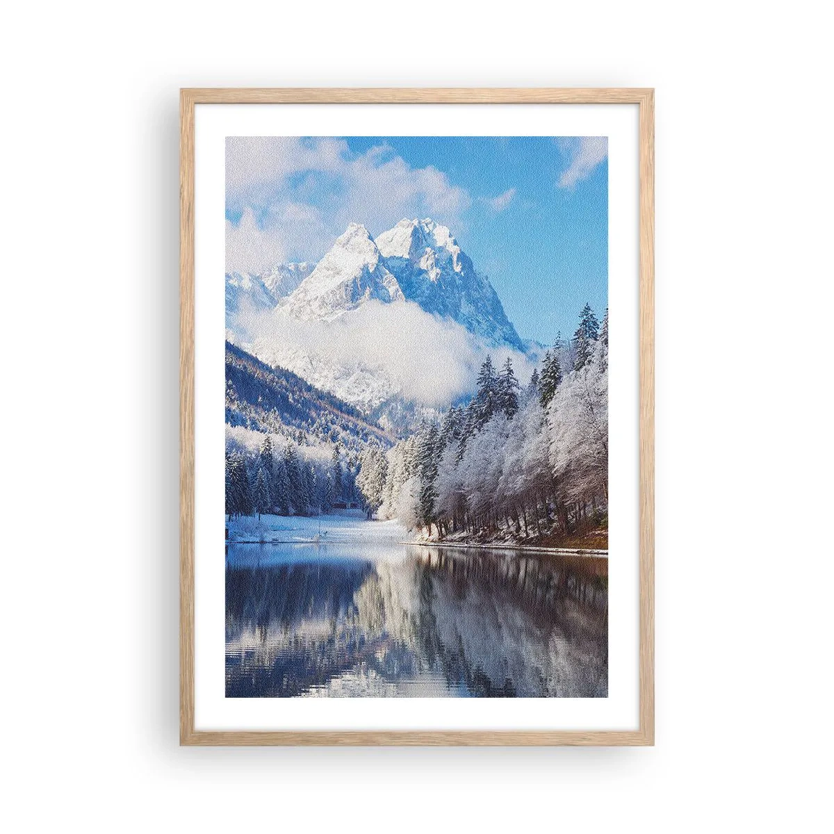Poszter világos tölgy keretben - Hóőrség - 50x70 cm