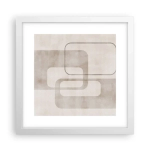 Poszter fekete keretben - Geometrikus fúga - 30x30 cm